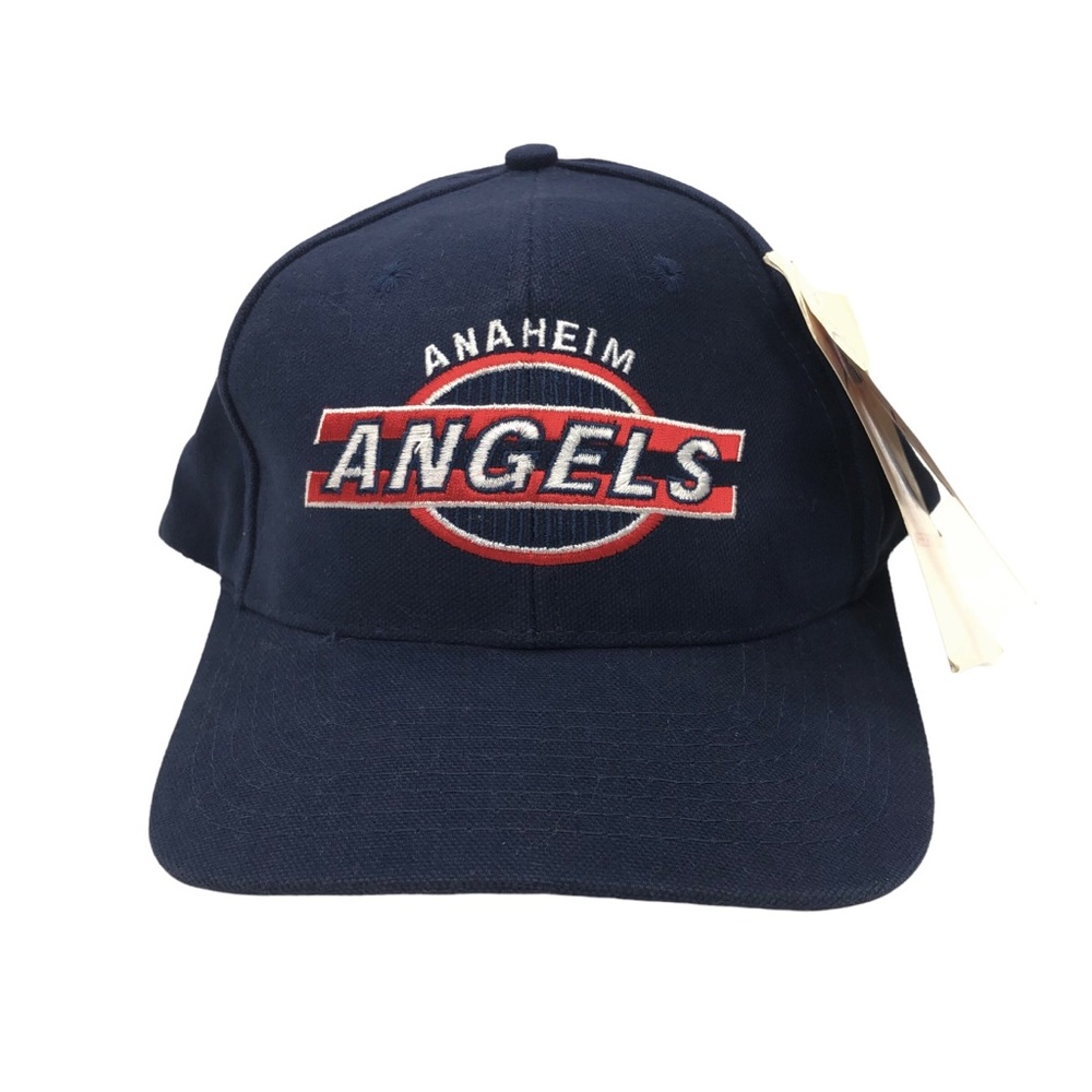 Vintage Sports Specialties Anaheim Angels Strapback Hat Blue Red NOS
